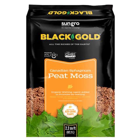Black Gold Organic Canadian Sphagnum Peat Moss 2.2 cu ft - Ace Hardware